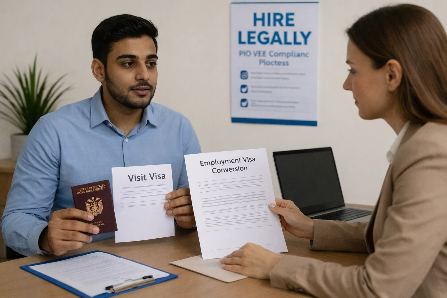 Can I Convert a 3 Month Visit Visa UAE into an Employment Visa in Dubai?